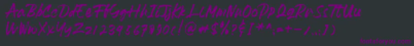 HeydharDemo Font – Purple Fonts on Black Background