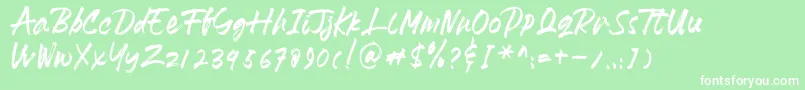 HeydharDemo Font – White Fonts on Green Background