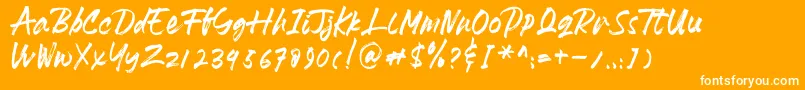 HeydharDemo Font – White Fonts on Orange Background