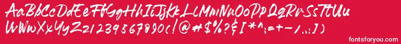 HeydharDemo Font – White Fonts on Red Background