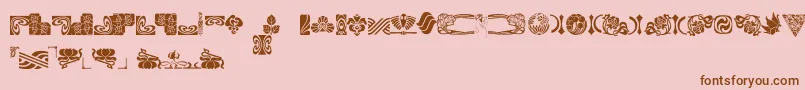 BoutonNouveauIi Font – Brown Fonts on Pink Background