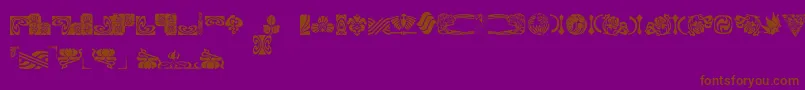 BoutonNouveauIi Font – Brown Fonts on Purple Background