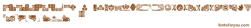 Шрифт BoutonNouveauIi – коричневые шрифты на белом фоне