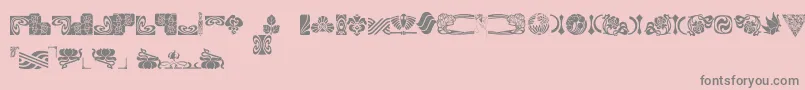 BoutonNouveauIi Font – Gray Fonts on Pink Background