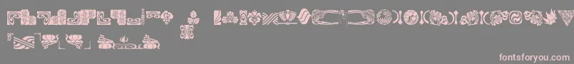 BoutonNouveauIi Font – Pink Fonts on Gray Background