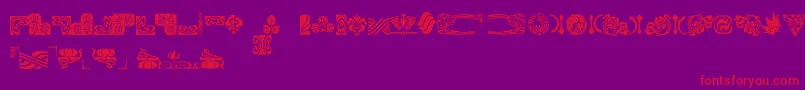 BoutonNouveauIi Font – Red Fonts on Purple Background