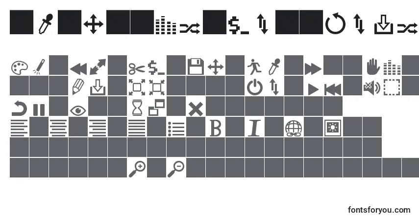Schriftart Heydings controls – Alphabet, Zahlen, spezielle Symbole