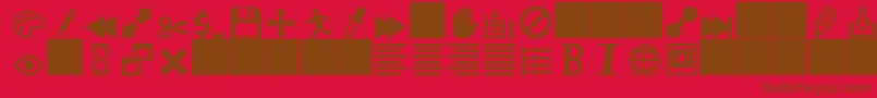heydings controls Font – Brown Fonts on Red Background
