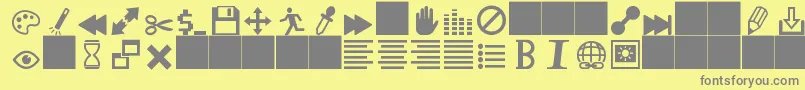 heydings controls Font – Gray Fonts on Yellow Background
