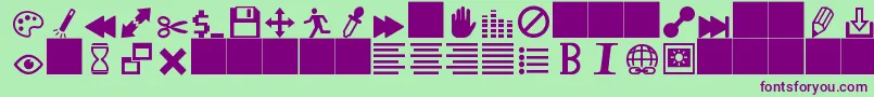 heydings controls Font – Purple Fonts on Green Background