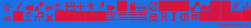 heydings controls Font – Red Fonts on Blue Background