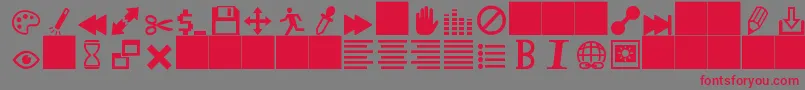 heydings controls Font – Red Fonts on Gray Background