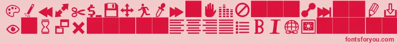 heydings controls Font – Red Fonts on Pink Background
