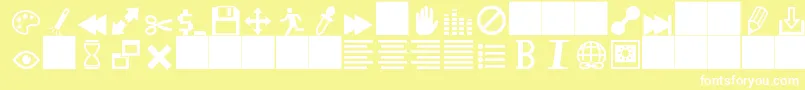 heydings controls Font – White Fonts on Yellow Background