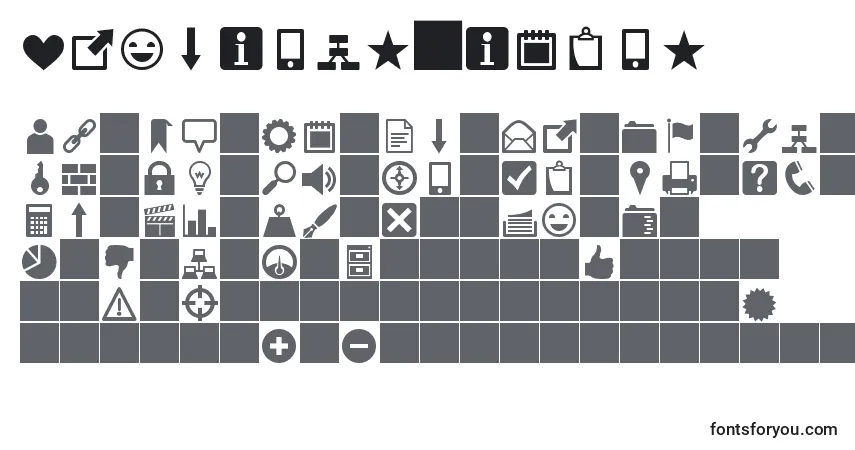 Шрифт Heydings icons – алфавит, цифры, специальные символы