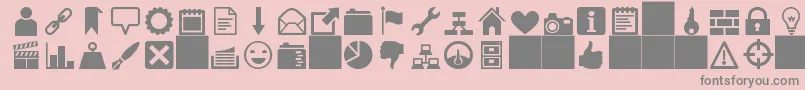 heydings icons Font – Gray Fonts on Pink Background