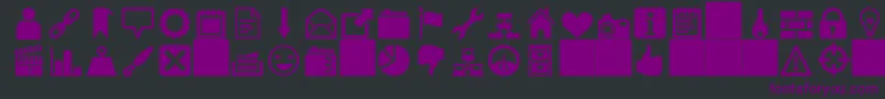 Шрифт heydings icons – фиолетовые шрифты на чёрном фоне