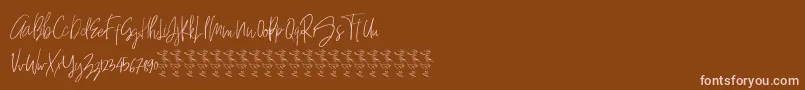 HeyFonallia FreeVersion Font – Pink Fonts on Brown Background