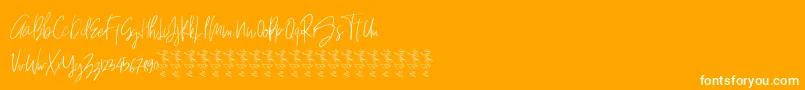 HeyFonallia FreeVersion Font – White Fonts on Orange Background