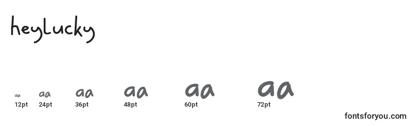 HeyLucky Font Sizes