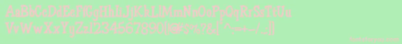 HFF Air Apparent-Schriftart – Rosa Schriften auf grünem Hintergrund