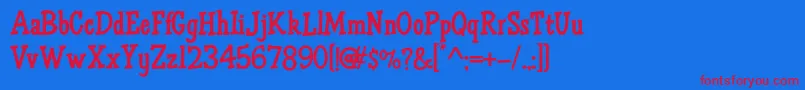 HFF Air Apparent Font – Red Fonts on Blue Background