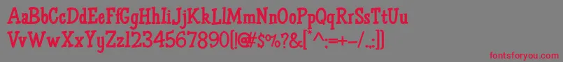 HFF Air Apparent Font – Red Fonts on Gray Background