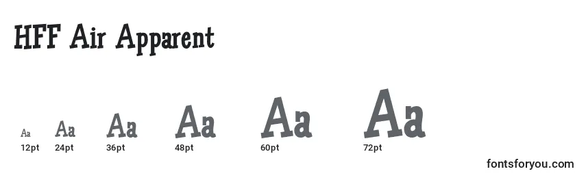 HFF Air Apparent Font Sizes