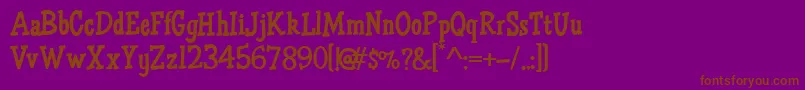 HFF Air Apparent Font – Brown Fonts on Purple Background