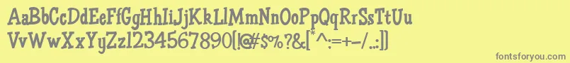 HFF Air Apparent Font – Gray Fonts on Yellow Background