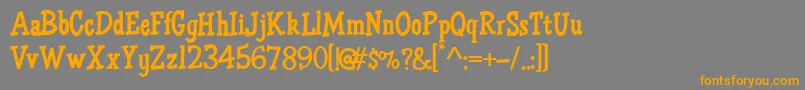 HFF Air Apparent-Schriftart – Orangefarbene Schriften auf grauem Hintergrund