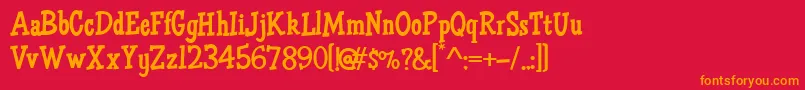 HFF Air Apparent Font – Orange Fonts on Red Background
