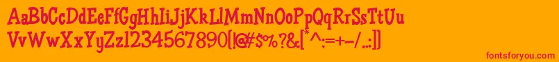 HFF Air Apparent Font – Red Fonts on Orange Background