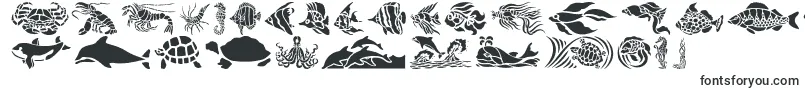 HFF Aqua Stencil-fontti – Fontit Linuxille