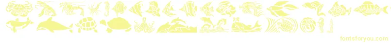 フォントHFF Aqua Stencil – 黄色のフォント