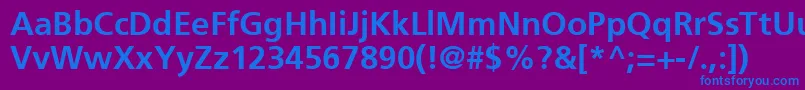 PfcatalogBold Font – Blue Fonts on Purple Background