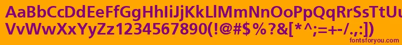 PfcatalogBold Font – Purple Fonts on Orange Background