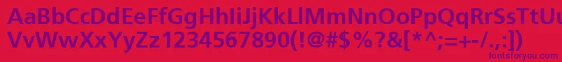 PfcatalogBold Font – Purple Fonts on Red Background