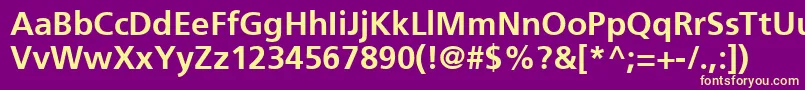 PfcatalogBold Font – Yellow Fonts on Purple Background