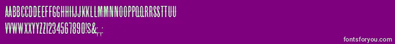 HFF Beer Van Font – Green Fonts on Purple Background