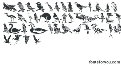 HFF Bird Stencil font – Fonts Animals