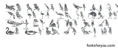 Przegląd czcionki HFF Bird Stencil