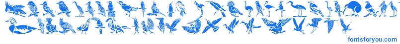 フォントHFF Bird Stencil – 青いフォント