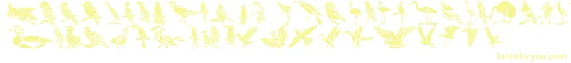 Шрифт HFF Bird Stencil – жёлтые шрифты