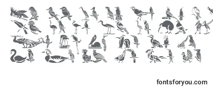 フォントHFF Bird Stencil