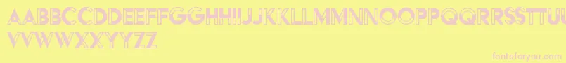 HFF Black Steel Font – Pink Fonts on Yellow Background