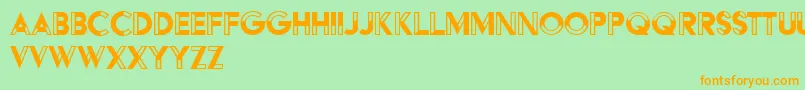 HFF Black Steel Font – Orange Fonts on Green Background