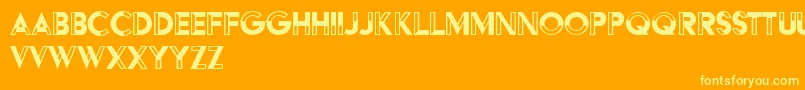 HFF Black Steel Font – Yellow Fonts on Orange Background