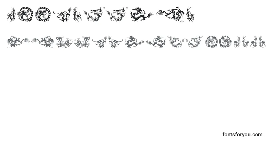 HFF Chinese Dragon-fontti – aakkoset, numerot, erikoismerkit