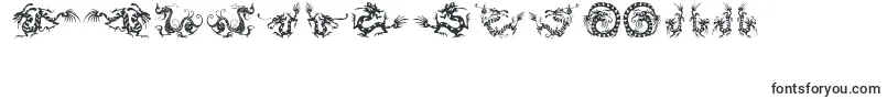 HFF Chinese Dragon-Schriftart – Asiatische Schriften